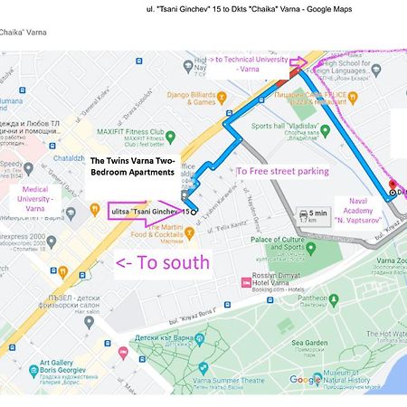 New The Twins Varna Two-Bedroom, Apt 5 At 15 Tsani Ginchev Street, Floor 3 מראה חיצוני תמונה