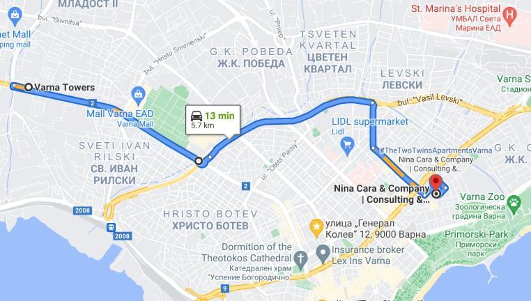 New The Twins Varna Two-Bedroom, Apt 5 At 15 Tsani Ginchev Street, Floor 3 מראה חיצוני תמונה