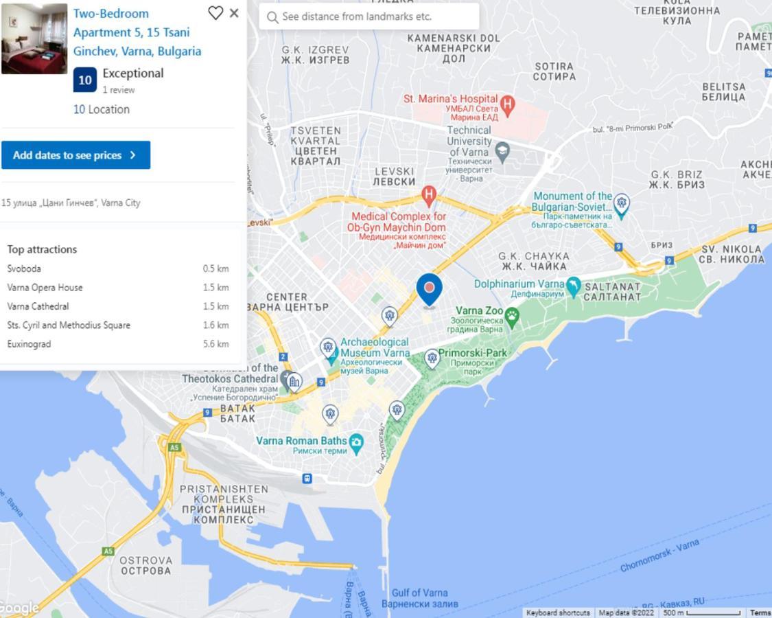 New The Twins Varna Two-Bedroom, Apt 5 At 15 Tsani Ginchev Street, Floor 3 מראה חיצוני תמונה