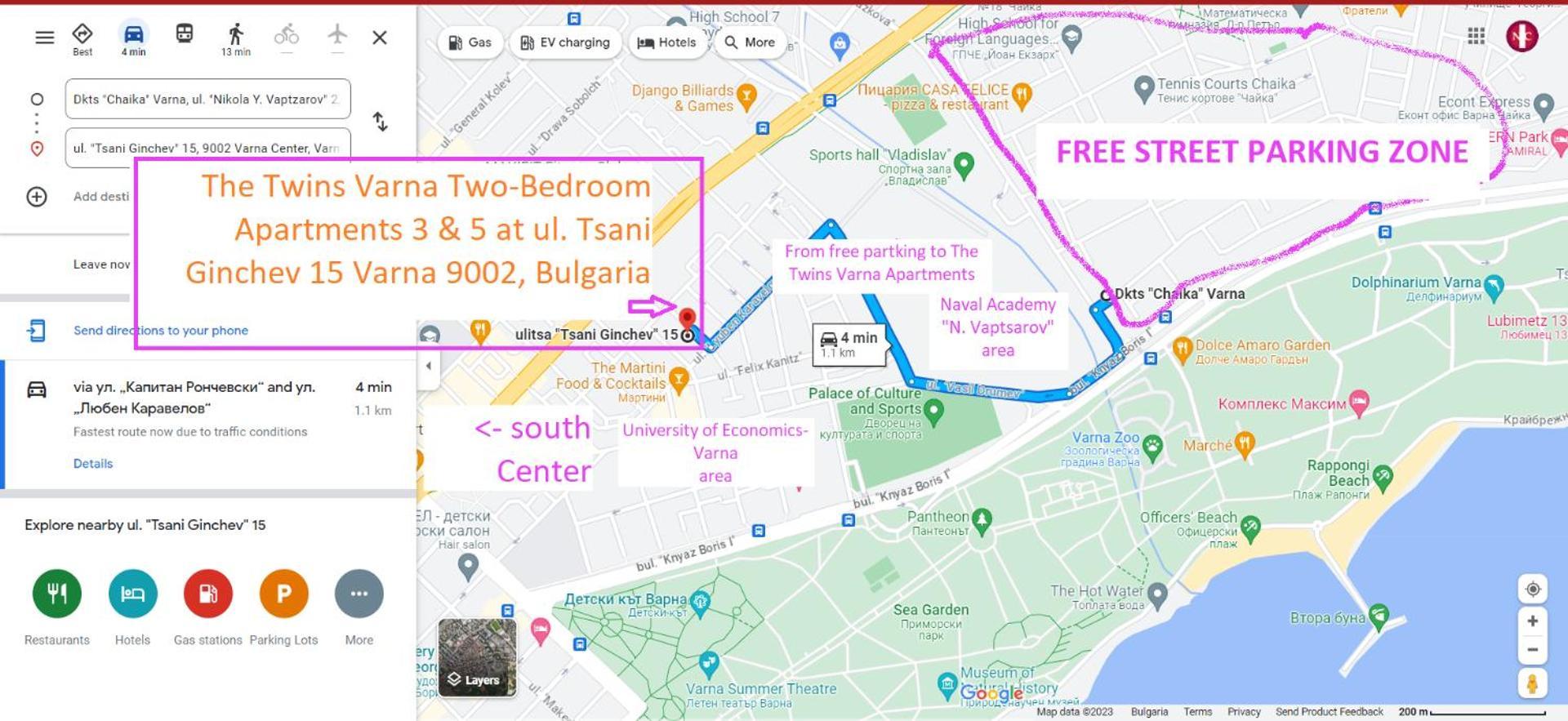 New The Twins Varna Two-Bedroom, Apt 5 At 15 Tsani Ginchev Street, Floor 3 מראה חיצוני תמונה